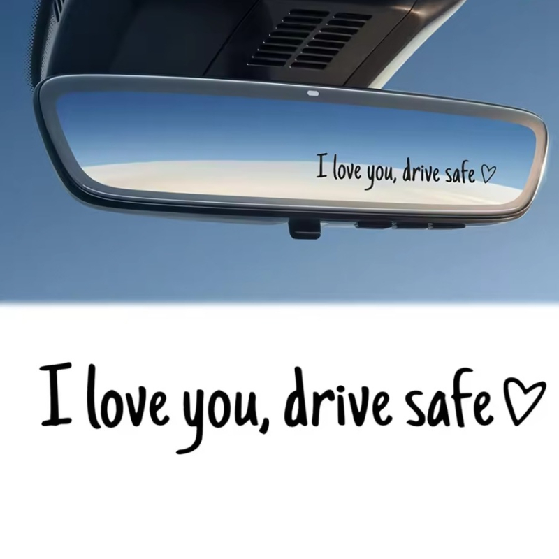 Car Accessories For Women - Calcomanía para espejo retrovisor I Love