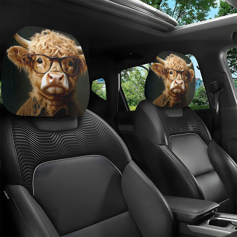 Car Accessories Xmas - 1/2 Fundas para Reposacabezas de Coche,
