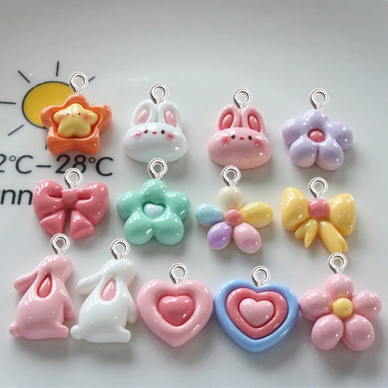 Car Accessories For Women - 10 piezas de dijes de resina