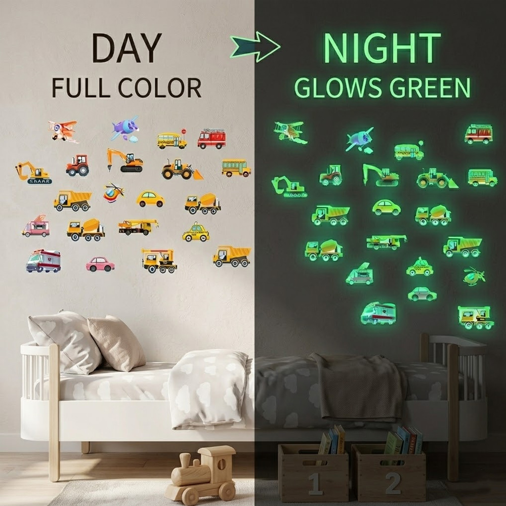 Car Accessories For Boys - Juego de 21 Pegatinas Luminosas para