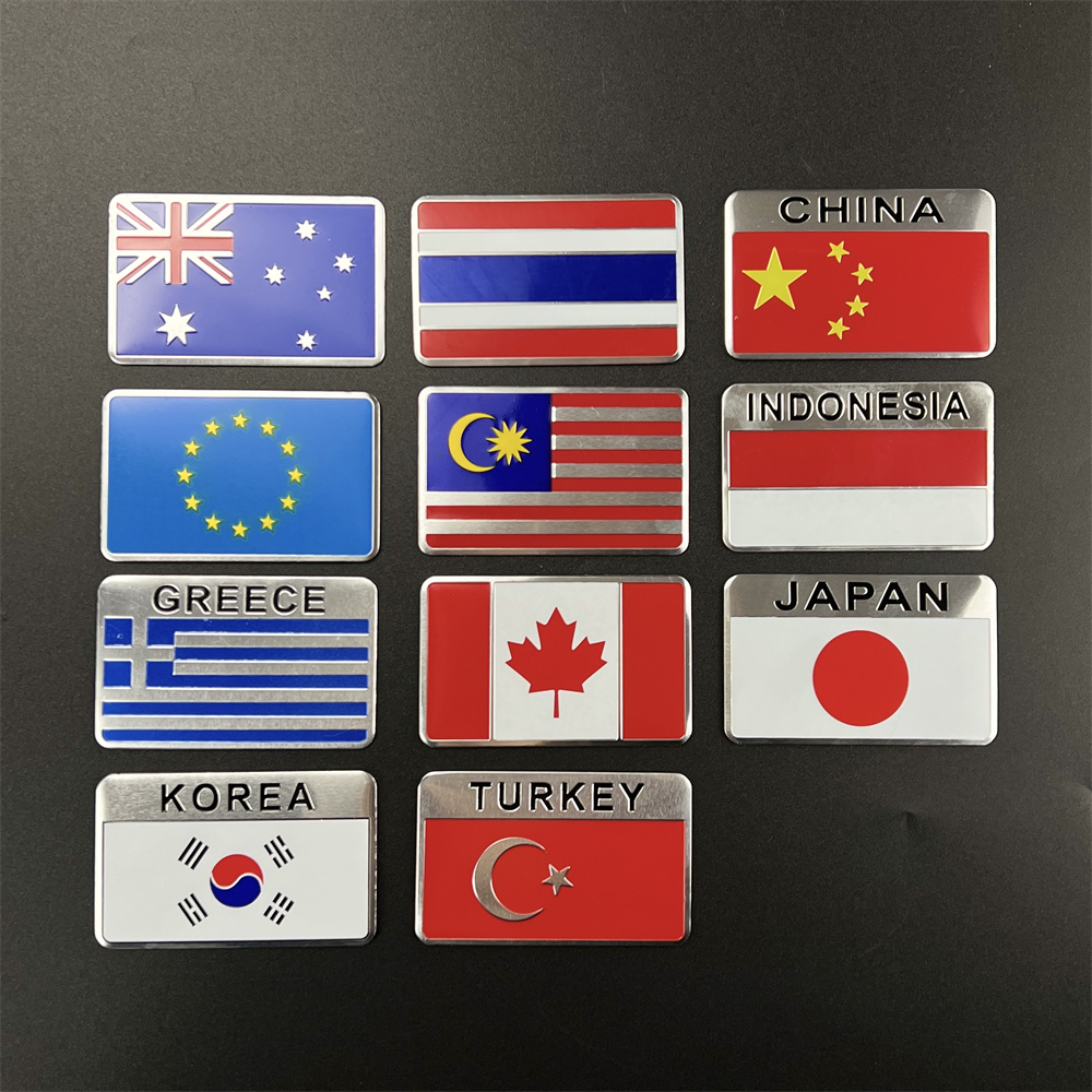 Car Accessories Uae - Pegatina de aluminio Bandera Nacional EE.