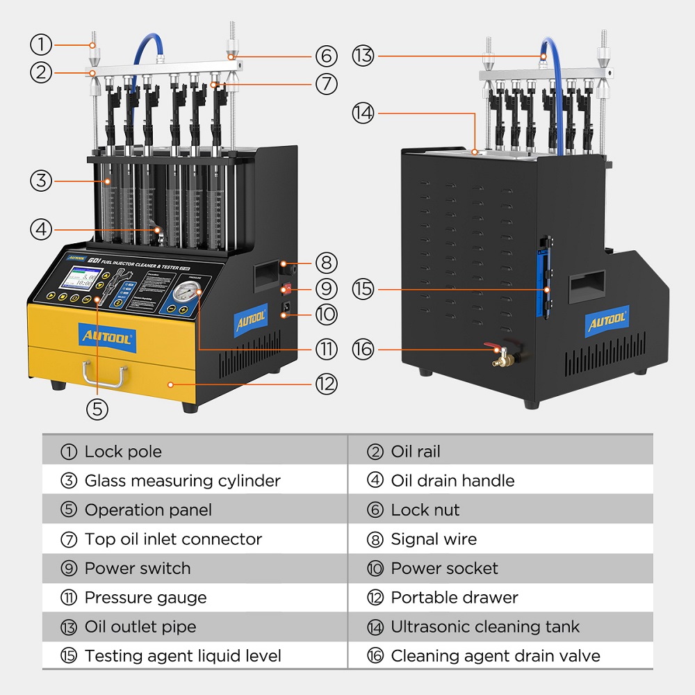 AUTOOL CT500 GDI EFI FEI máqui - Fuel Injector Cleaner reseña y precio