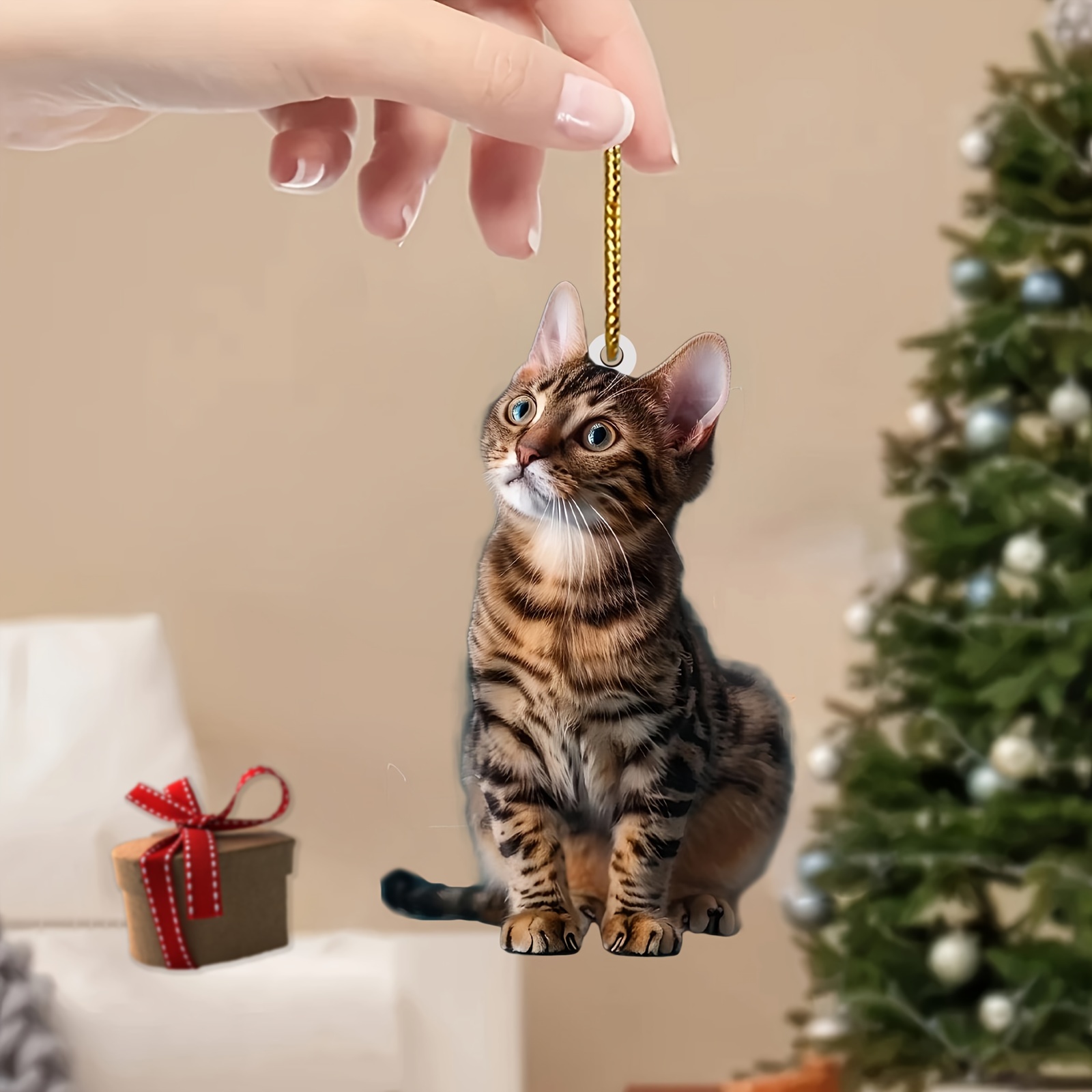 Colgante acrílico de gato plan - Car Accessories Xmas reseña y precio
