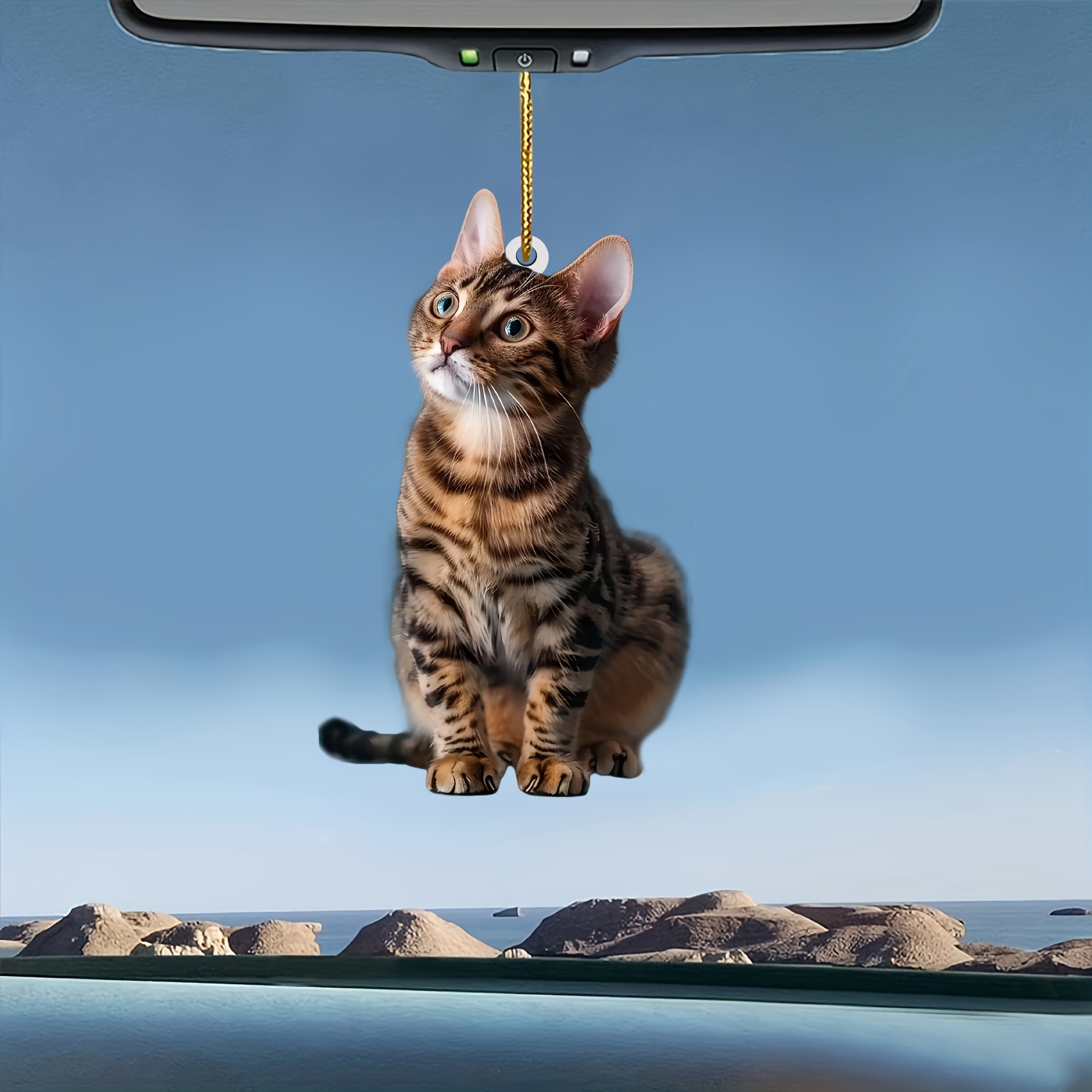 Colgante acrílico de gato plan - Car Accessories Xmas reseña y precio