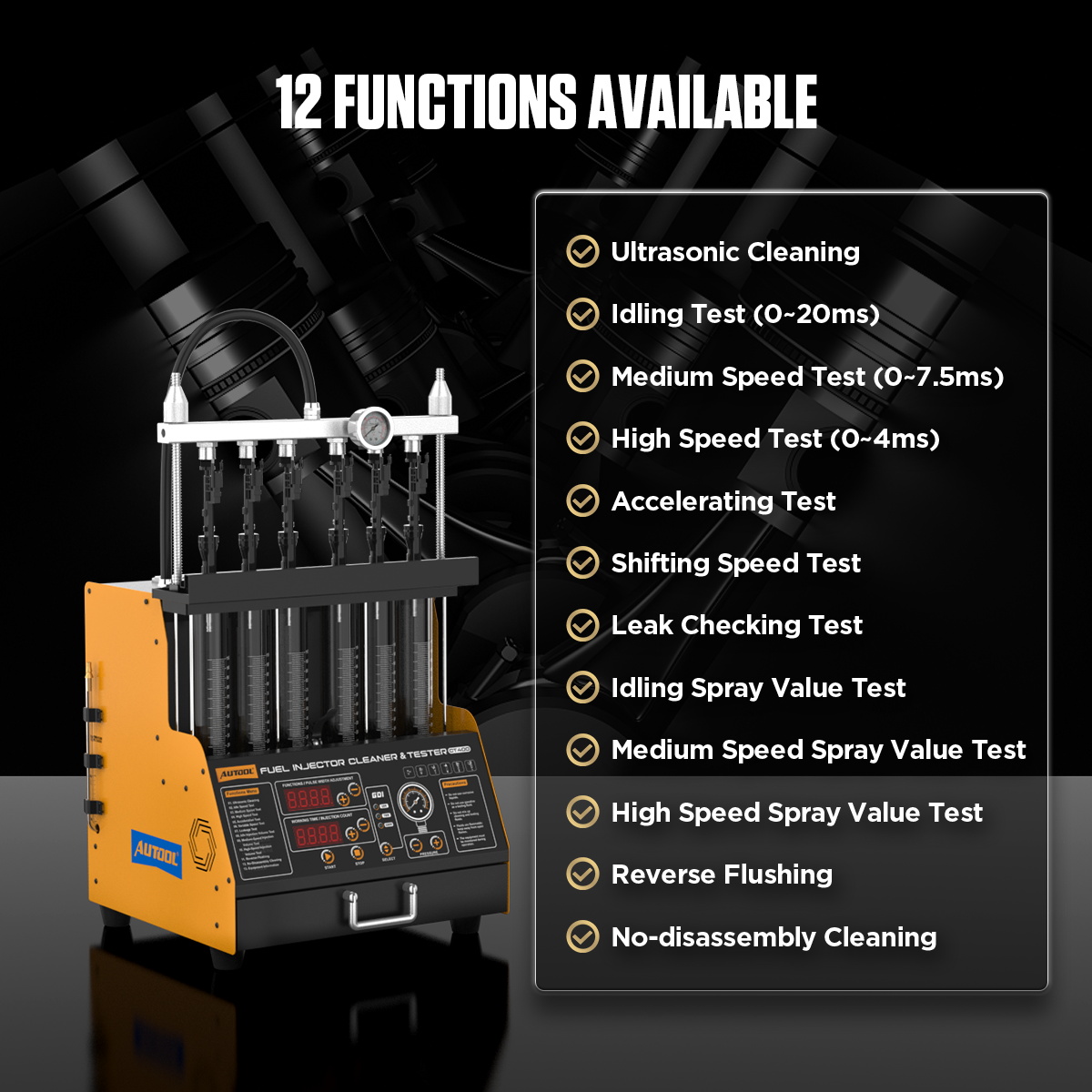 AUTOOL CT400 coche GDI EFI FEI - Fuel Injector Cleaner reseña y precio