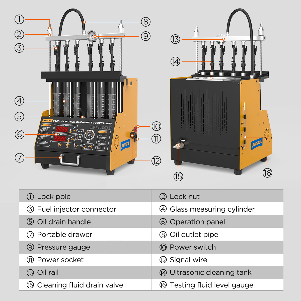 AUTOOL CT400 coche GDI EFI FEI - Fuel Injector Cleaner reseña y precio
